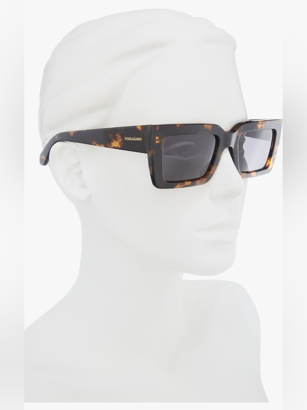 FERRAGAMO
54mm Rectangular Sunglasses #242
Color: Dark Tortoise